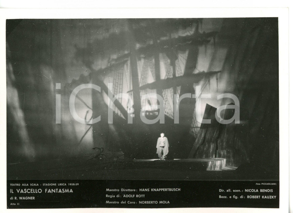 1958 MILANO Teatro alla SCALA "Il Vascello Fantasma" - Atto III *Foto seriale