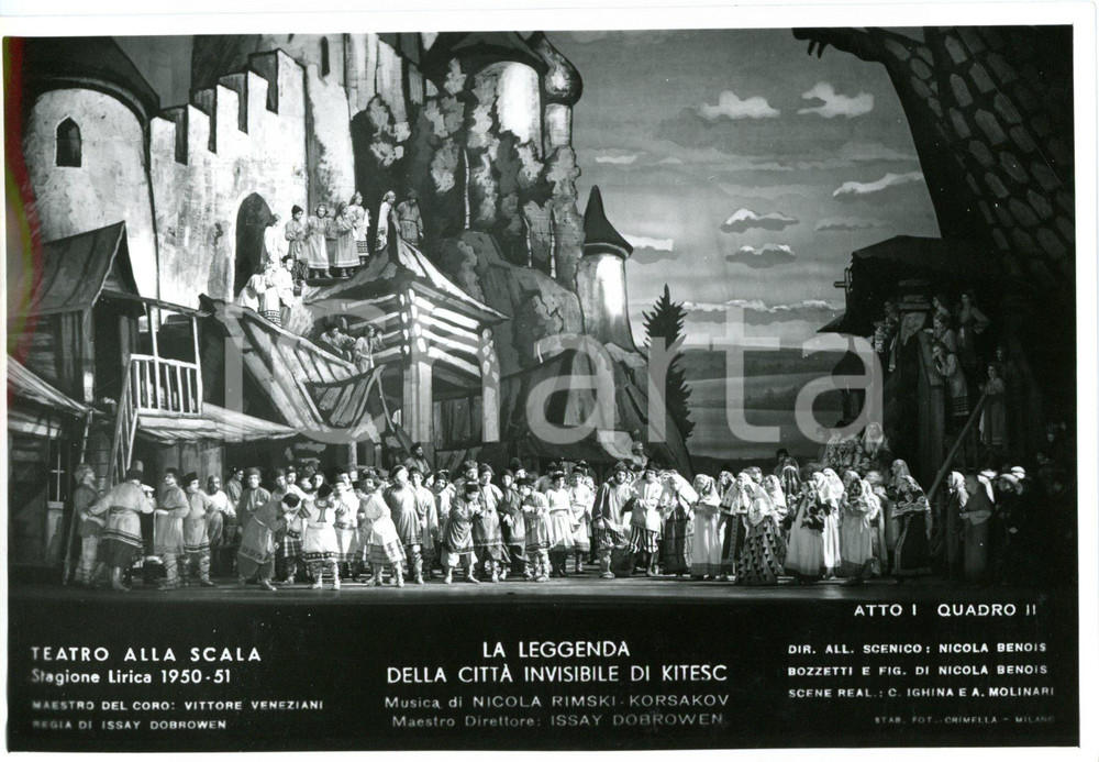 1950 MILANO Teatro alla SCALA "La Leggenda della Città Invisibile di Kitez" FOTO