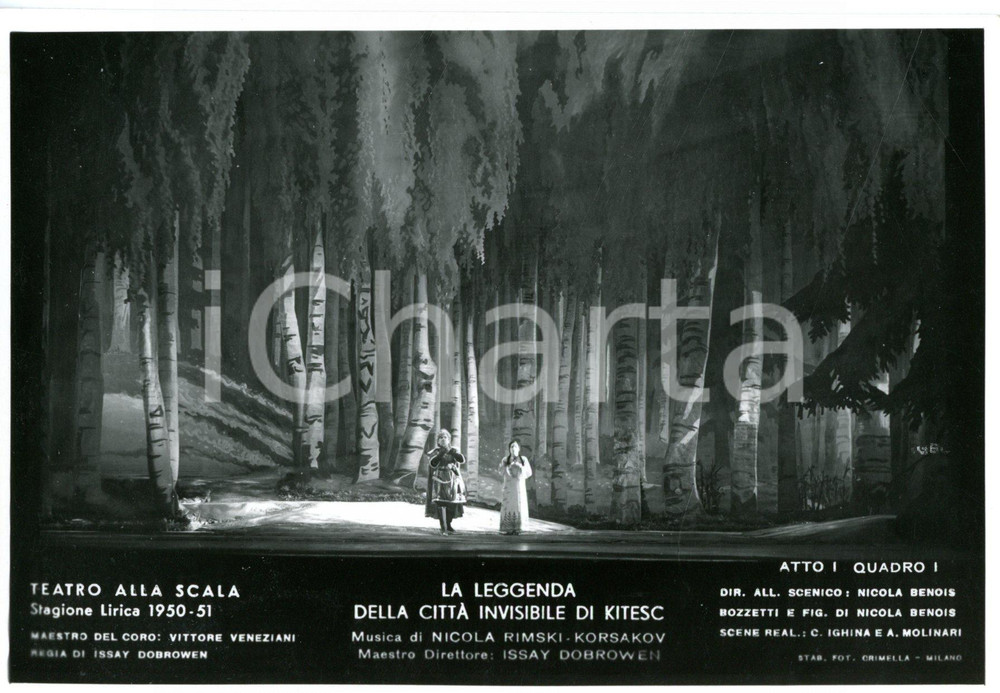 1950 MILANO Teatro SCALA "La Leggenda della Città Invisibile di Kitez" *Foto