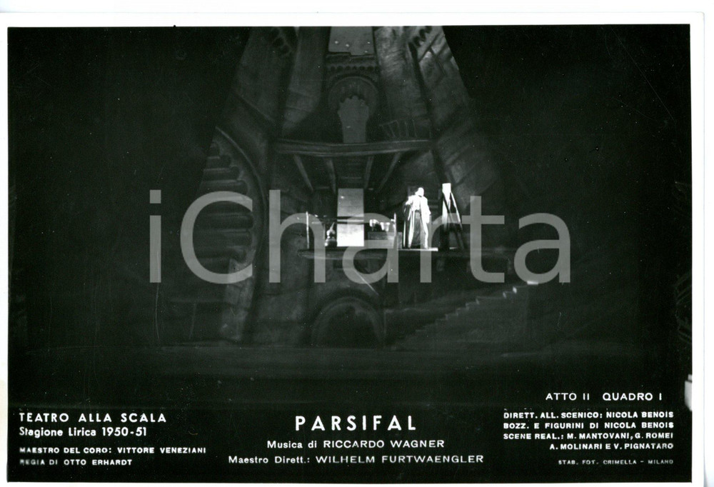 1950 MILANO Teatro alla SCALA "Parsifal" - Atto II Scene N. BENOIS *Foto seriale