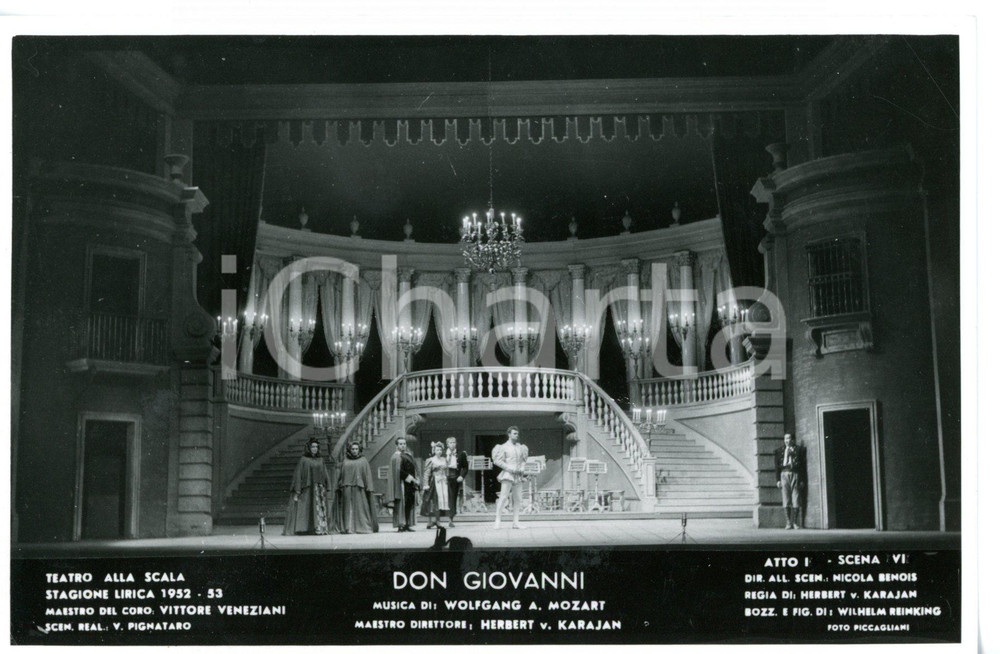 1952 MILANO Teatro alla SCALA "Don Giovanni" - Scene N. BENOIS *Foto seriale