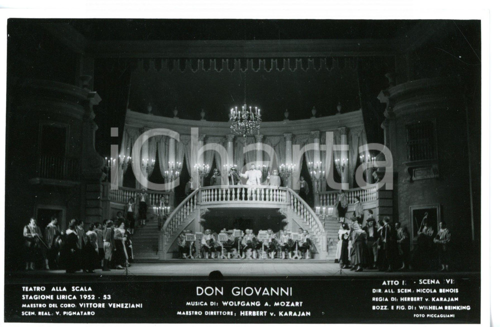 1952 MILANO Teatro alla SCALA "Don Giovanni" - Scene N. BENOIS (1) *Foto seriale