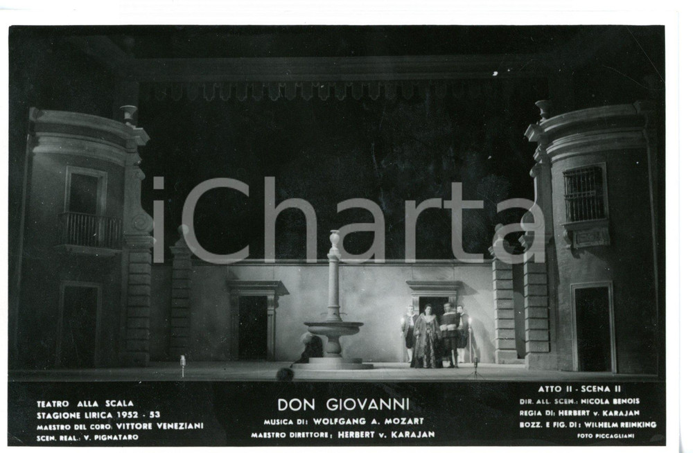 1952 MILANO Teatro alla SCALA "Don Giovanni" - Scene N. BENOIS (2) *Foto seriale