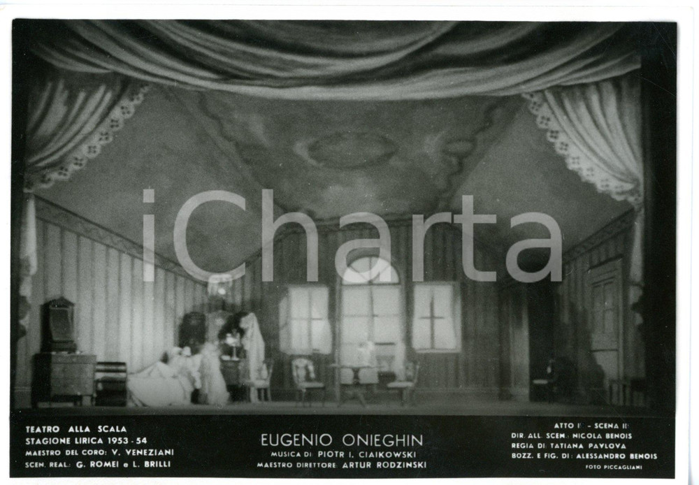1953 MILANO Teatro alla SCALA "Eugenio Onegin" - Scene BENOIS (1) *Foto seriale