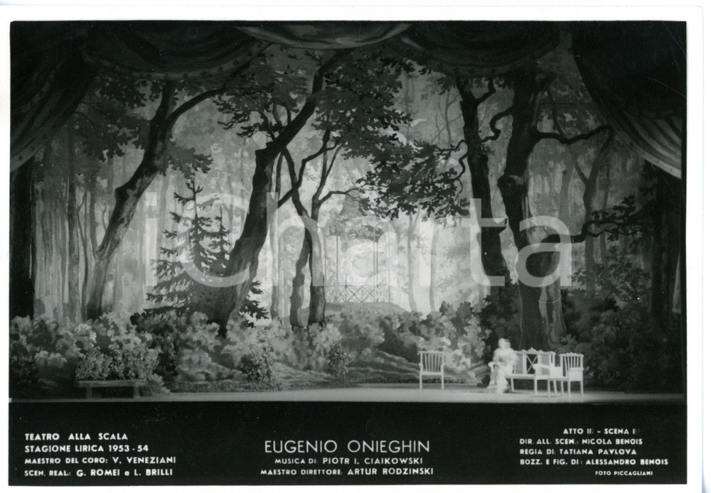 1953 MILANO Teatro alla SCALA "Eugenio Onegin" - Scene BENOIS (2) *Foto seriale