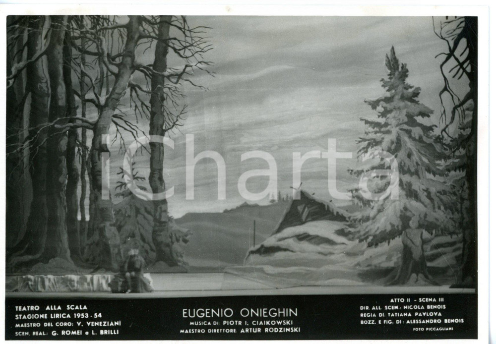 1953 MILANO Teatro alla SCALA "Eugenio Onegin" - Scene BENOIS (4) *Foto seriale