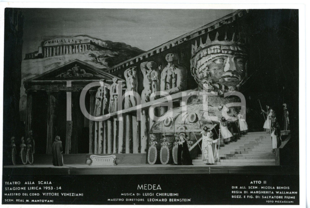 1953 MILANO Teatro alla SCALA "Medea" Atto II - Scene N. BENOIS *Foto seriale