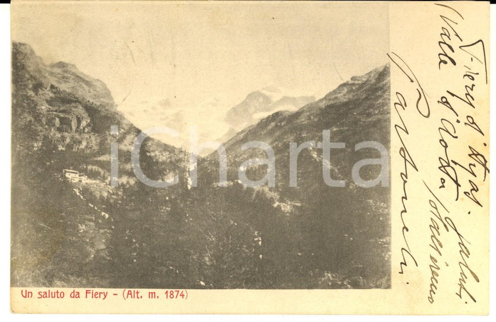 1907 FIERY Cartolina Francesco PASTONCHI poeta - AUTOGRAFO
