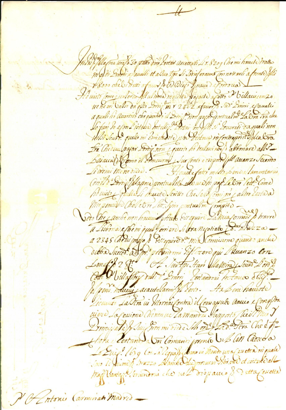 1679 CADICE Giovanni DURAZZO - Lettera commerciale Antonio CARMINATI - Autografo