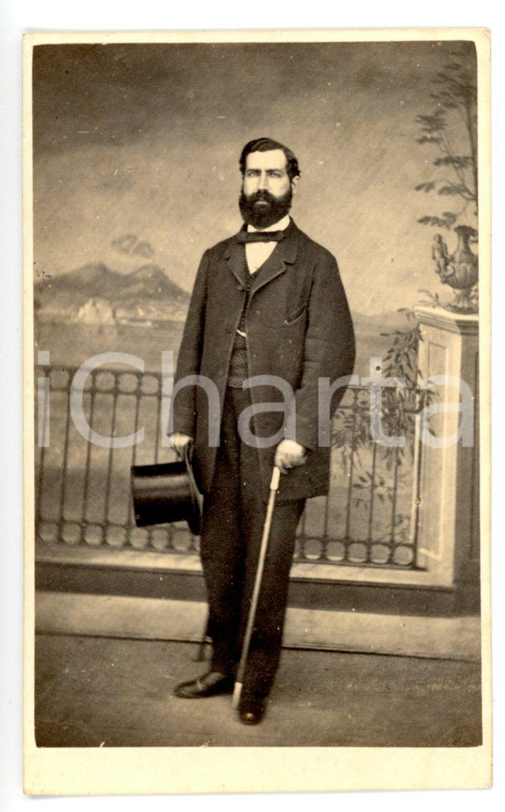 1870 ca ITALIA Ritratto ingegnere BARONE del Genio Civile - Foto CDV