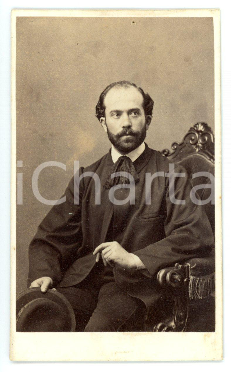 1870 ca NAPOLI Ritratto capitano LOCATELLI del Genio Navale - Foto GRILLET CDV