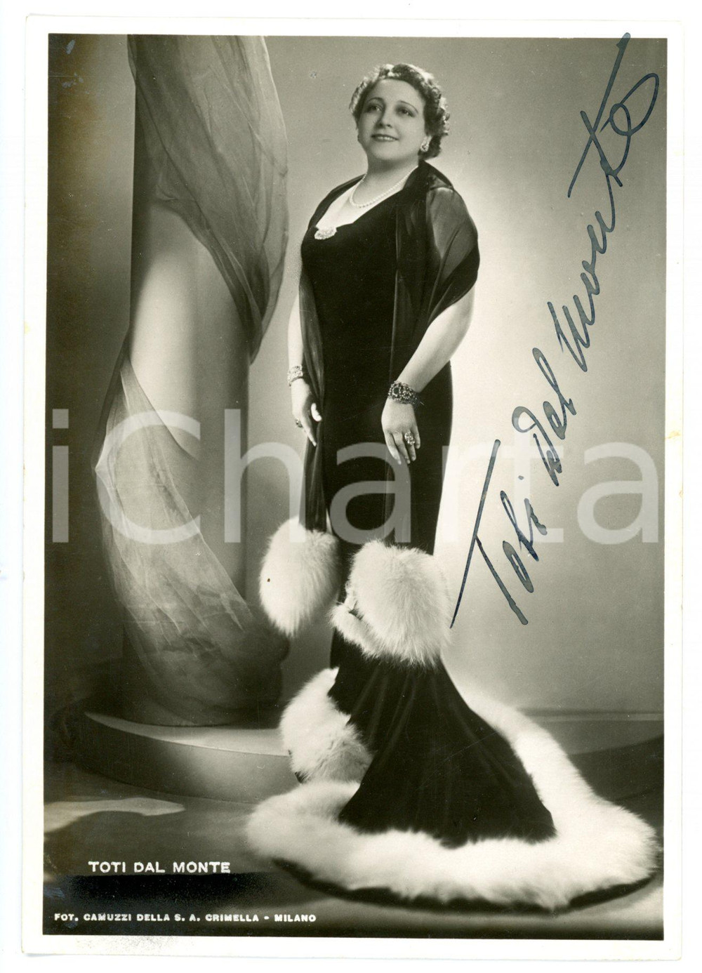 1938 MILANO LIRICA Toti DAL MONTE Soprano - Cartolina seriale con AUTOGRAFO