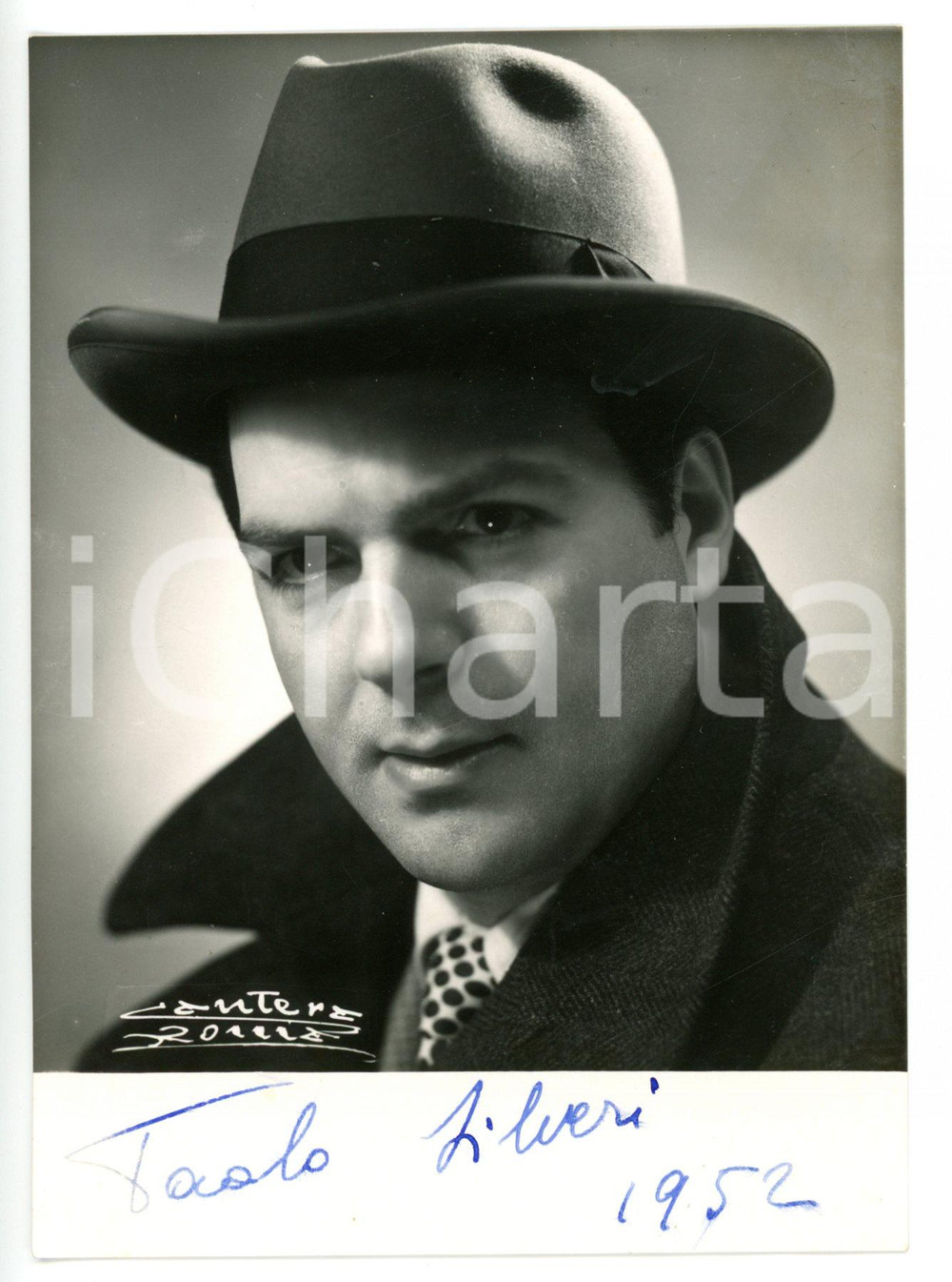 1952 ROMA LIRICA Paolo SILVERI baritono - Cartolina seriale AUTOGRAFATA