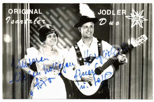 1970 ca GERMANY Isartaler duo FINERL& SEPP - Original jodler - AUTOGRAFO