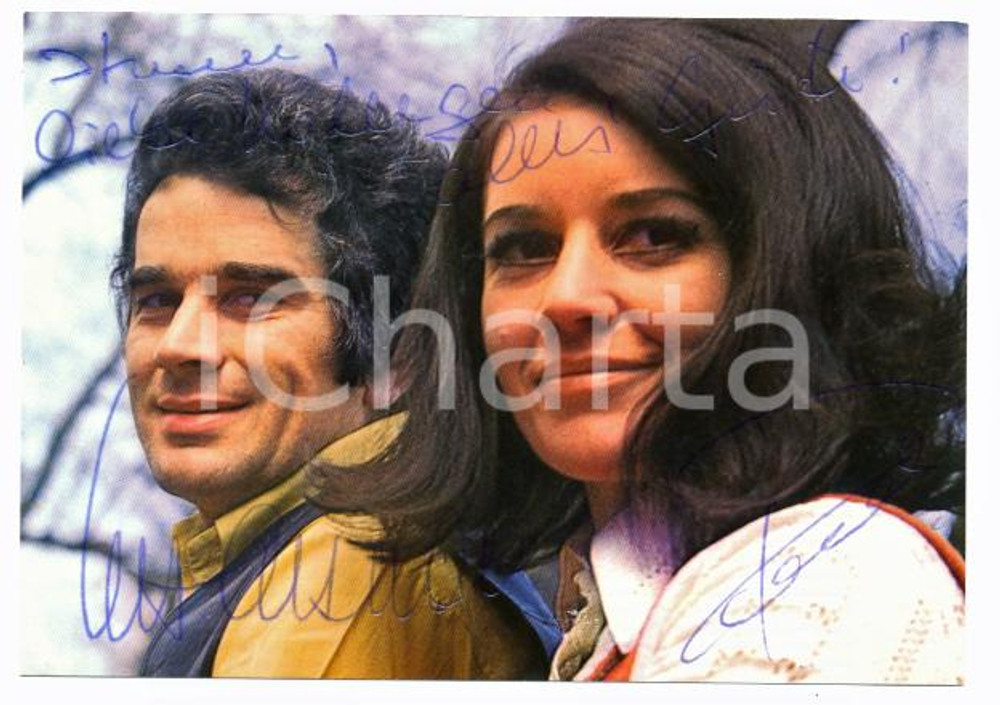 1970 ca GERMANY Renate und Werner LEISMANN - AUTOGRAFO su foto seriale