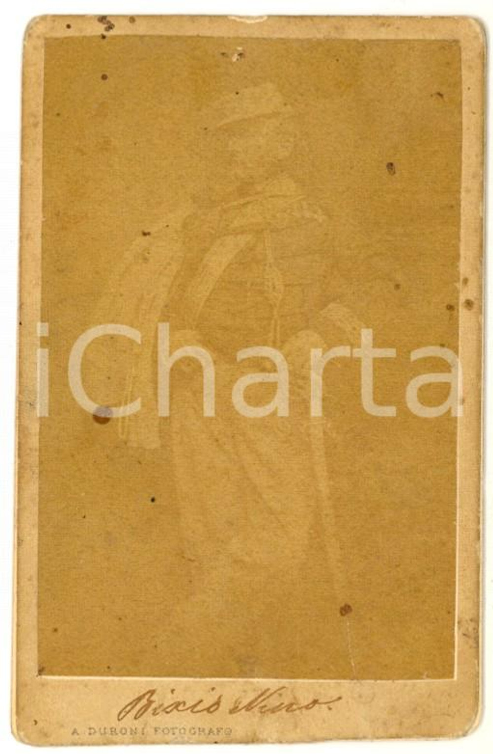 1862 RISORGIMENTO Generale Nino BIXIO - Ritratto - Foto DURONI RARA CDV