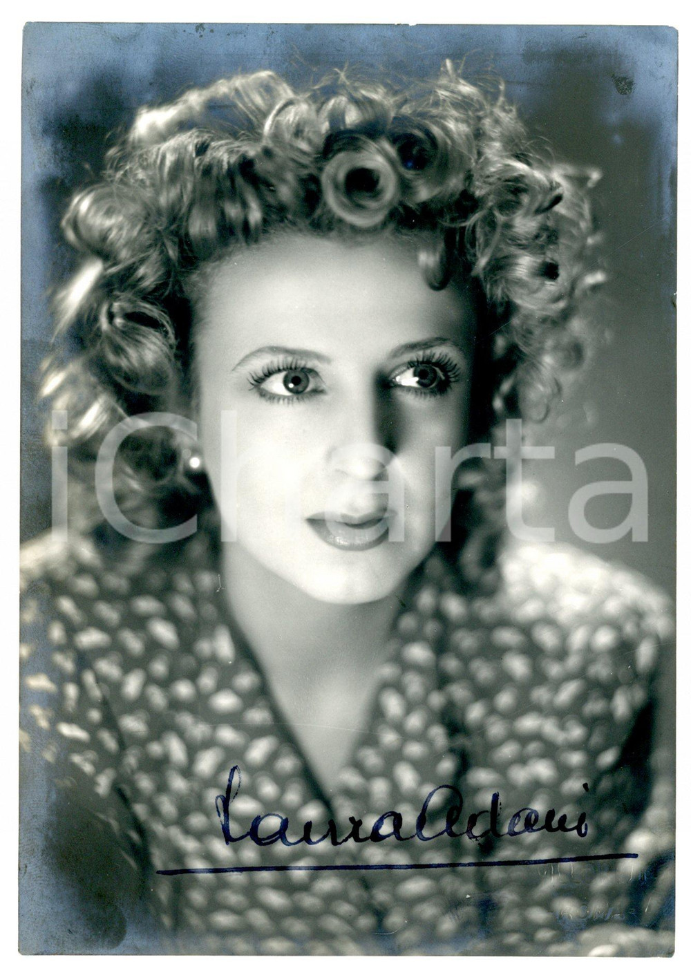 1940 ca CINEMA Attrice Laura ADANI - Foto seriale VILLORESI con AUTOGRAFO