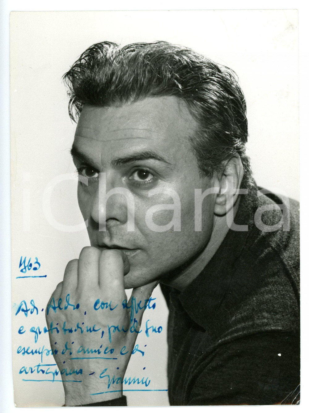 1950 ca CINEMA Attore Gianni SANTUCCIO - Ritratto *Foto seriale con AUTOGRAFO