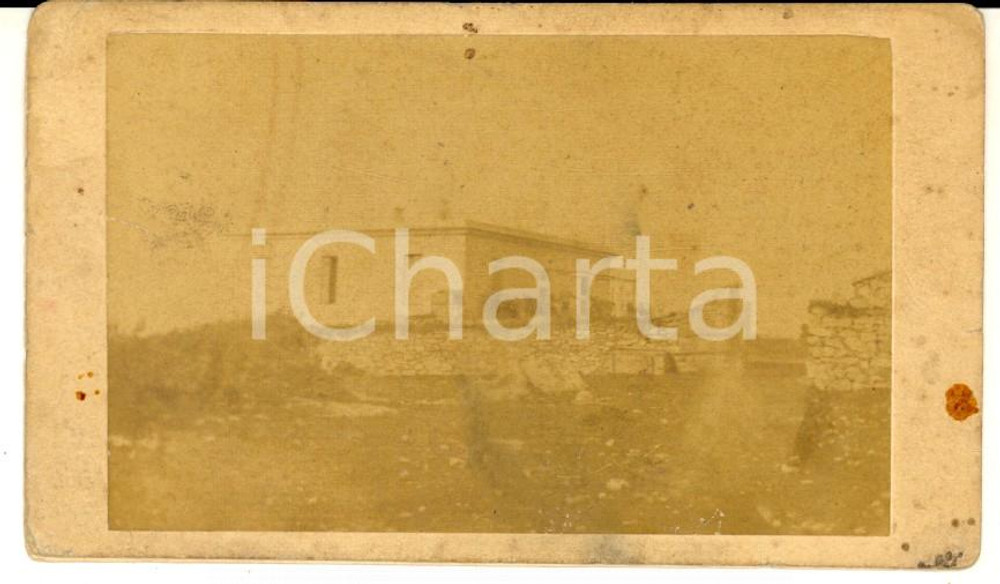 1865 ca CAPRERA La casa di Giuseppe GARIBALDI - Veduta - Foto RARA CDV