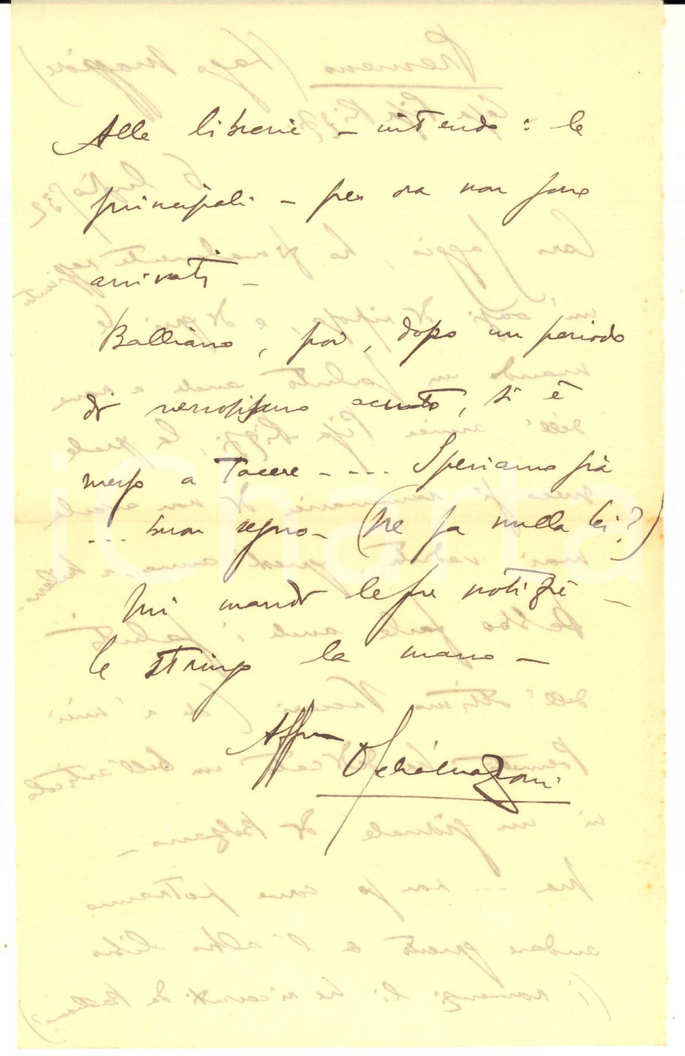 1932 PREMENO Lettera Ofelia MAZZONI sul futuro dei propri libri - AUTOGRAFO