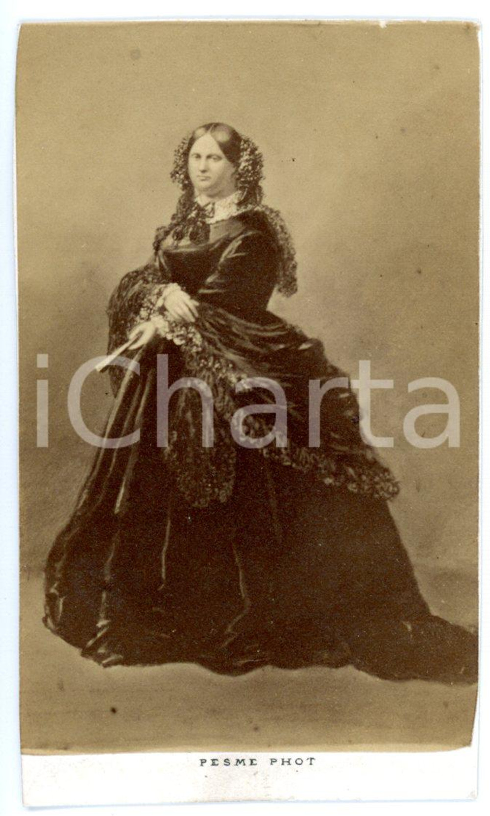 1865 ca PARIS Louise Marie Thérèse D'ARTOIS duchessa di PARMA - Foto PESME CDV