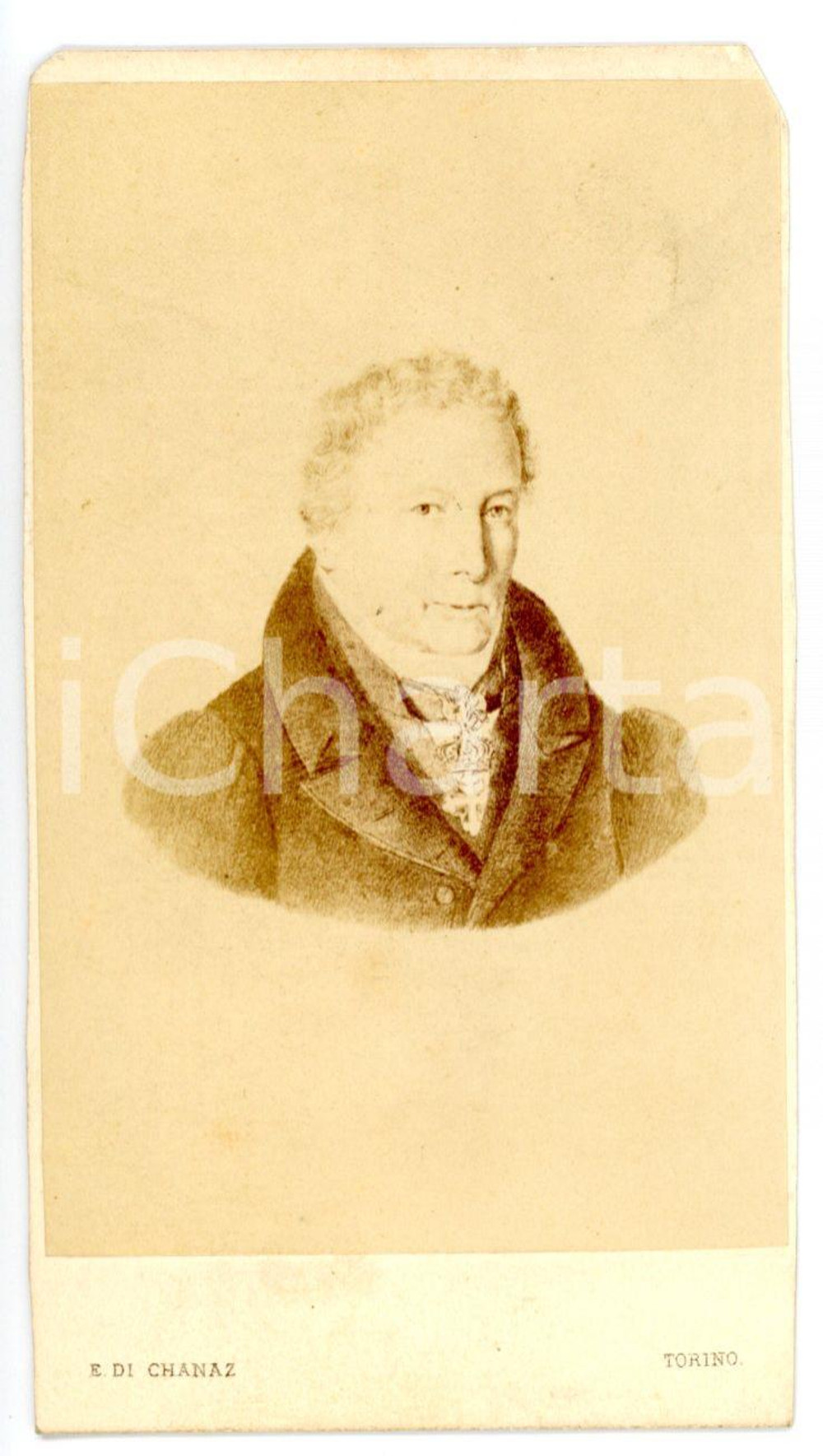 1860 ca TORINO Casimiro PROVANA DEL SABBIONE *Foto di quadro E. DI CHANAZ CDV