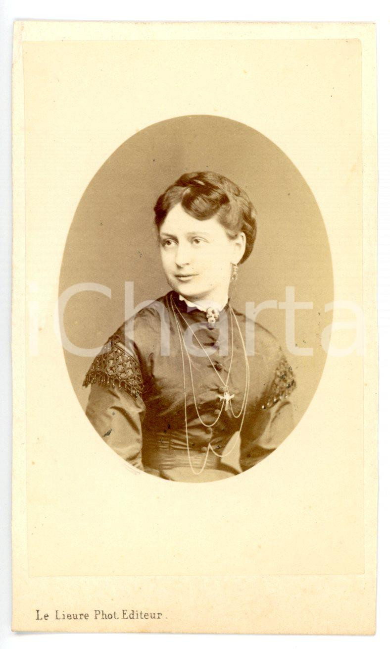 1860 ca TORINO Ritratto di Amalia DELLA CHIESA GOZZANI - Foto LE LIEURE - CDV