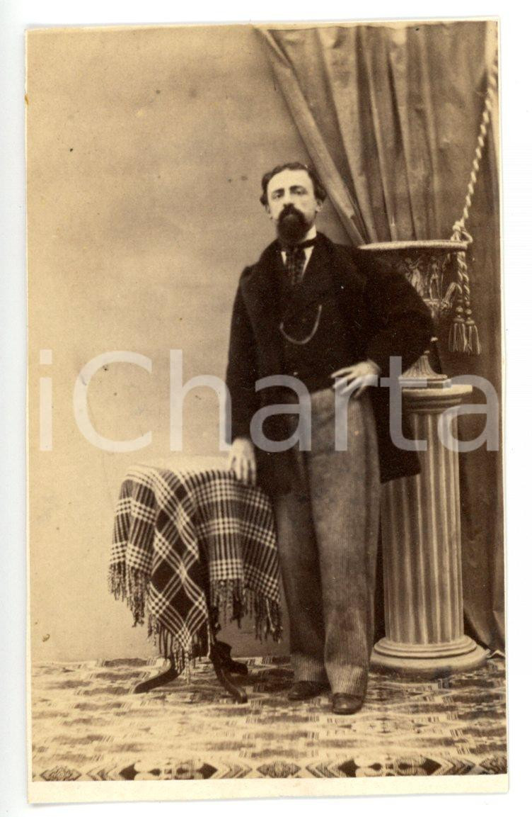 1860 ca TORINO Conte Remigio CUSANI in abito scuro *Foto BALBIANO D'ARAMENGO CDV