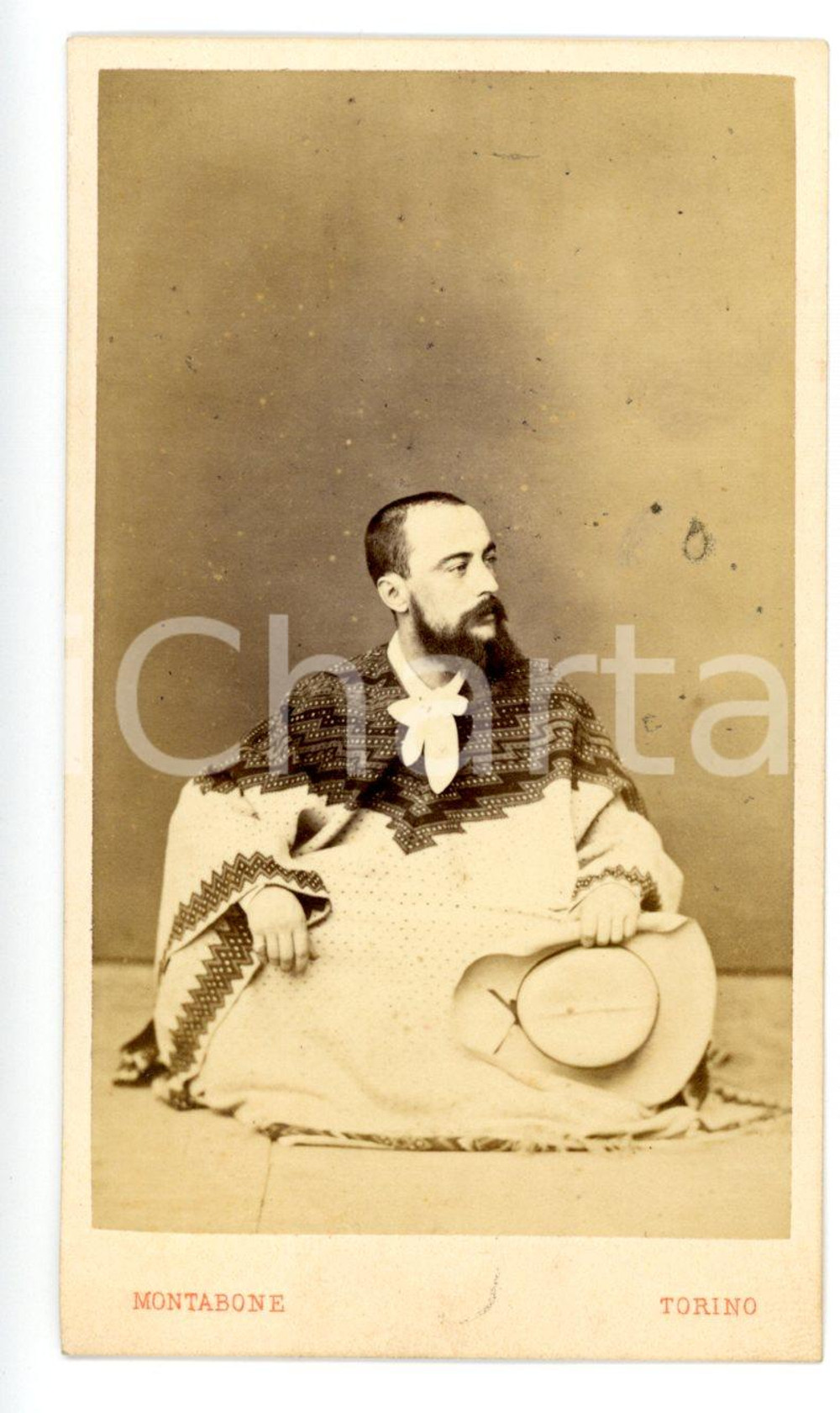 1865 ca TORINO Francesco COMBA pittore di Sua Maestà - Foto MONTABONE CDV