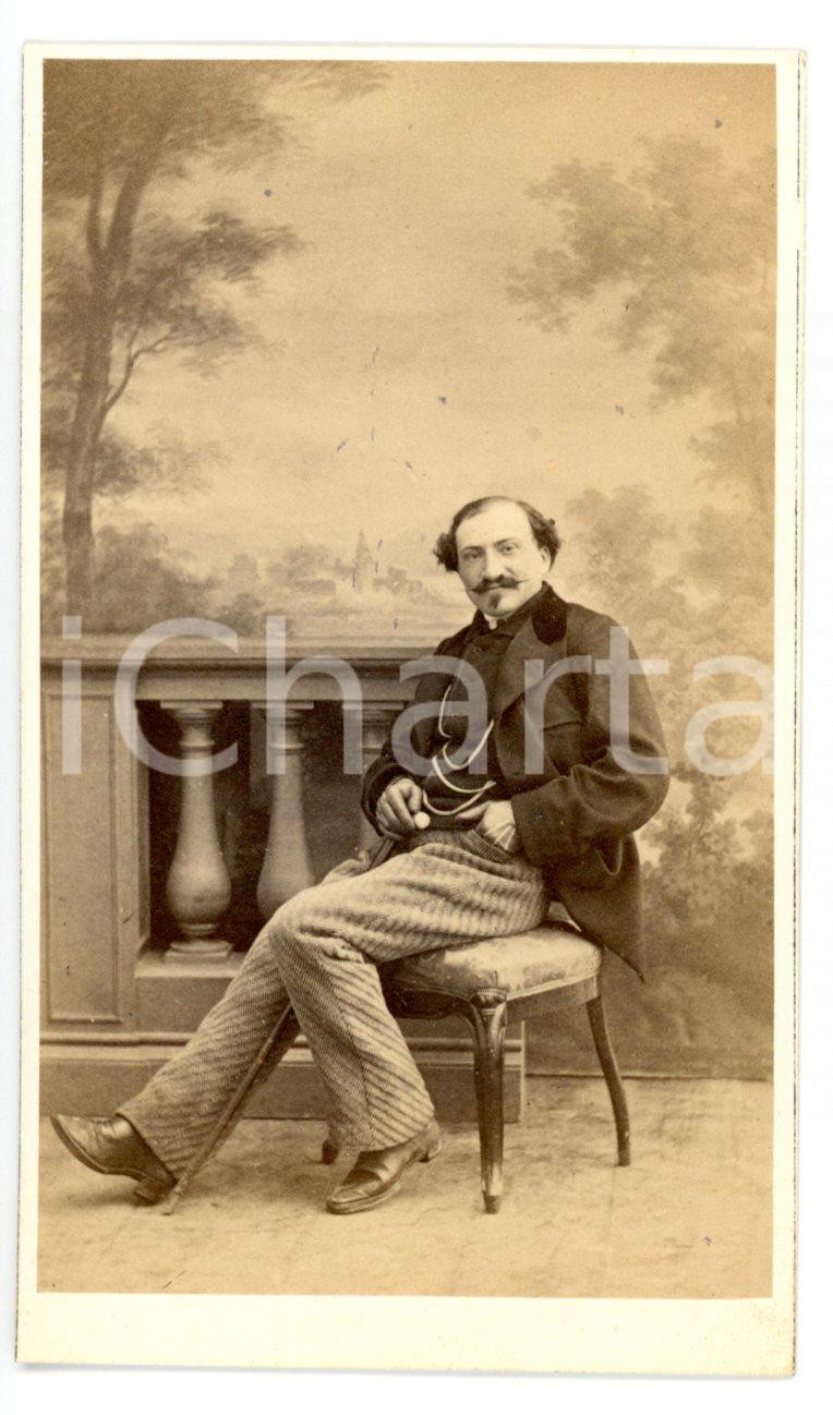 1865 ca TORINO Ritratto del cavalier BALLINO in abito da passeggio - Foto CDV