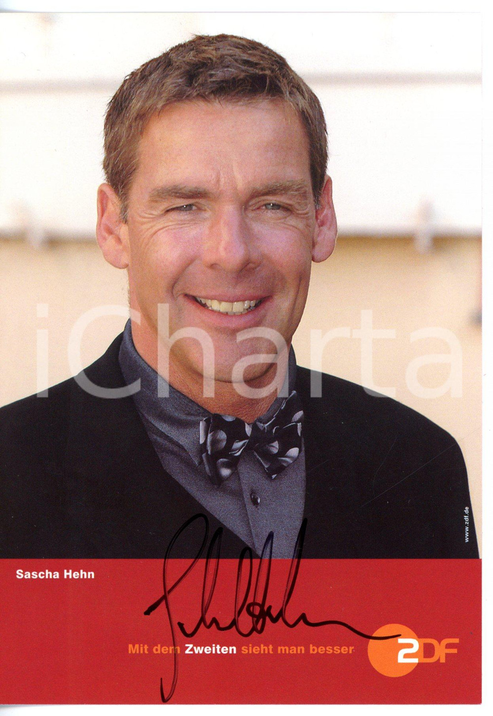 2010 ca CINEMA Attore Sascha HEHN *Foto seriale ZDF con AUTOGRAFO 10x14 cm