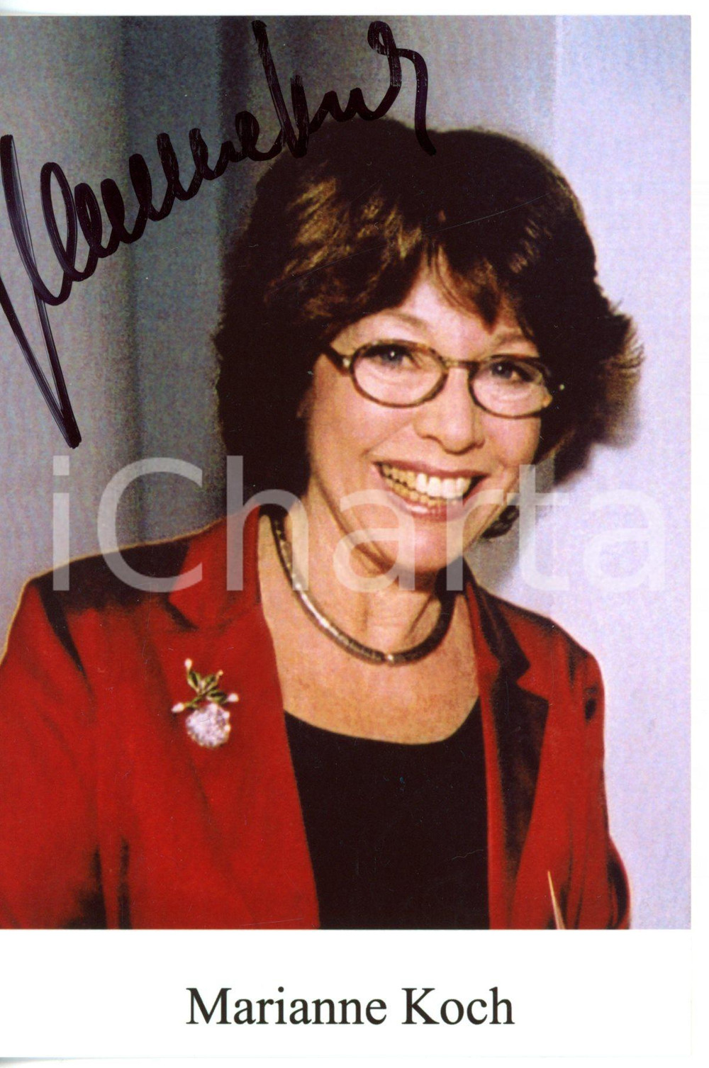 1990 ca CINEMA Attrice Marianne KOCH *Foto seriale con AUTOGRAFO - 10x15 cm