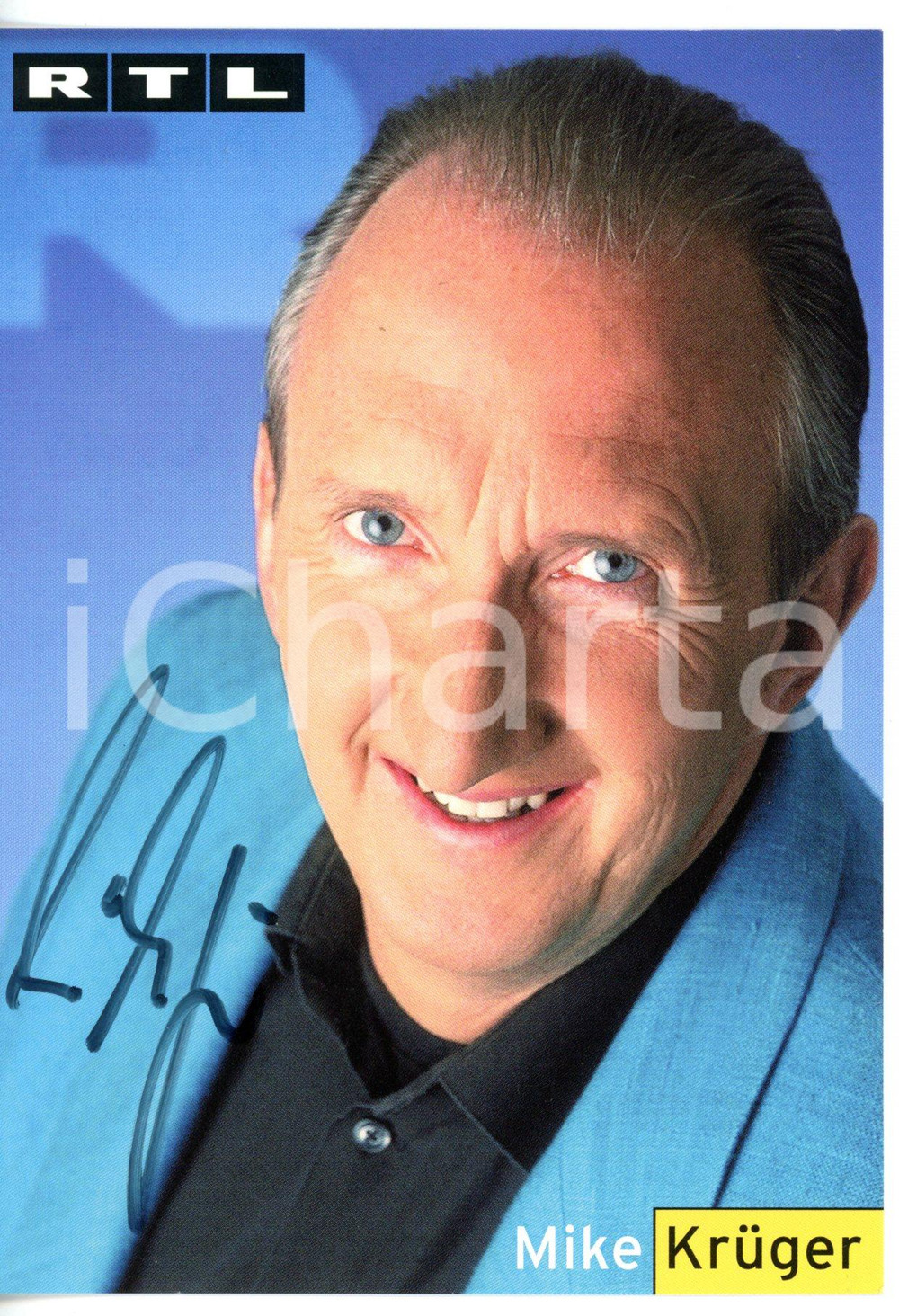 2000 ca COSTUME Comico Mike KRUGER - Ritratto *Foto seriale RTL con AUTOGRAFO