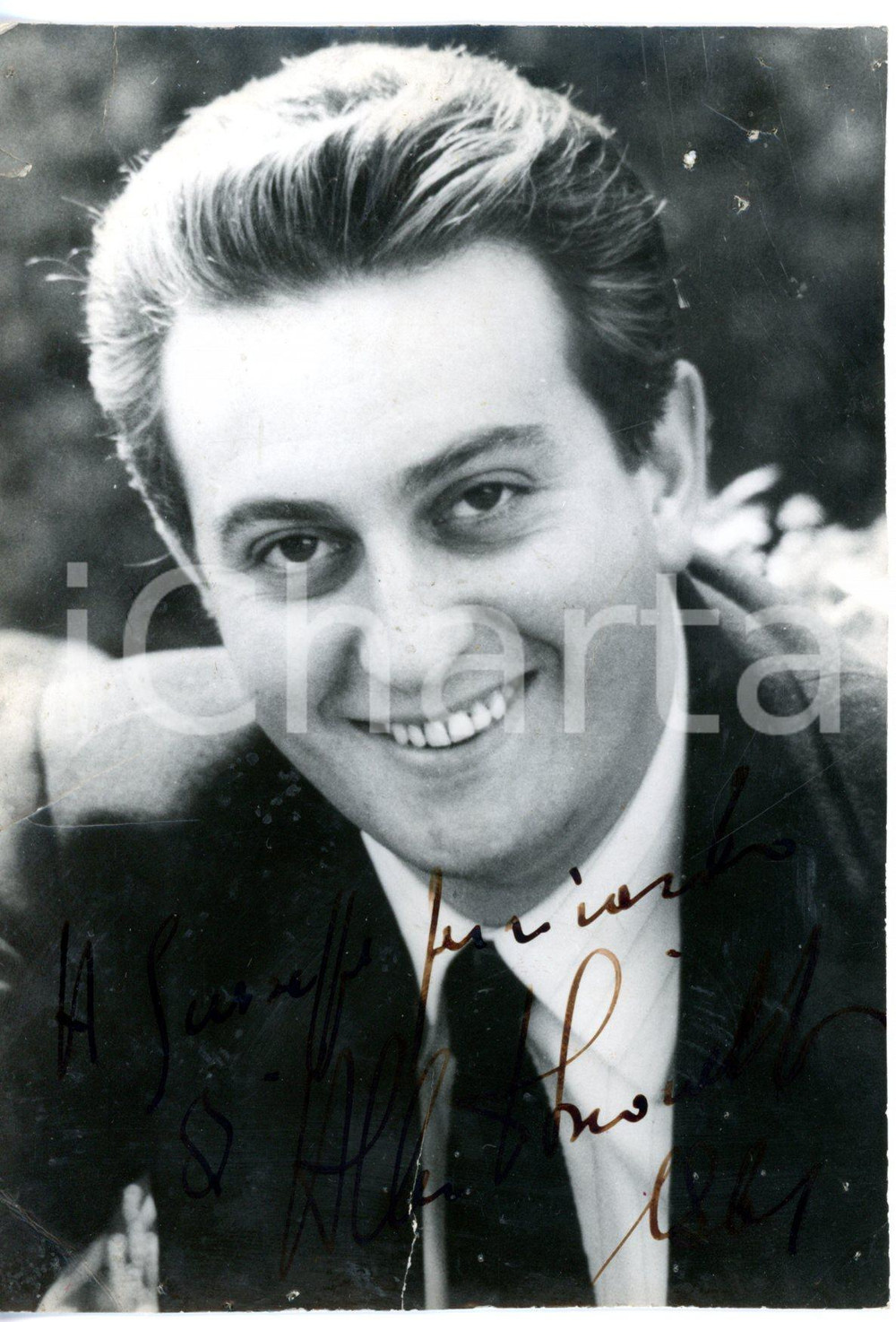 1961 CINEMA Attore Alberto LIONELLO *Foto seriale con AUTOGRAFO - DANNEGGIATA