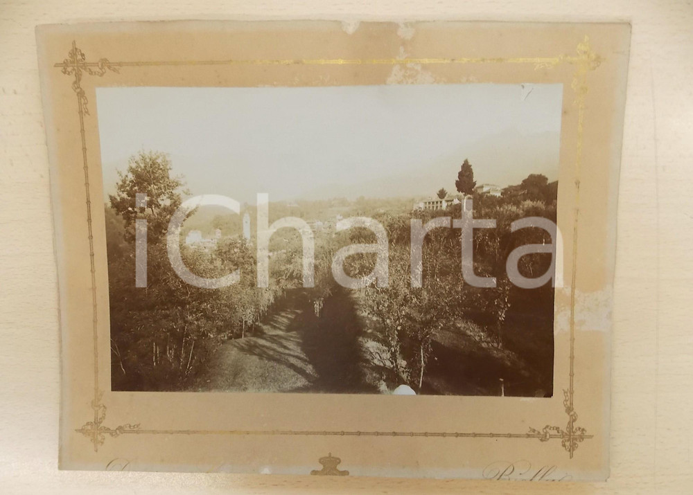 1910 ca AREA DI BIELLA Veduta con paese di campagna - Foto DOSSENA E SCANZIO