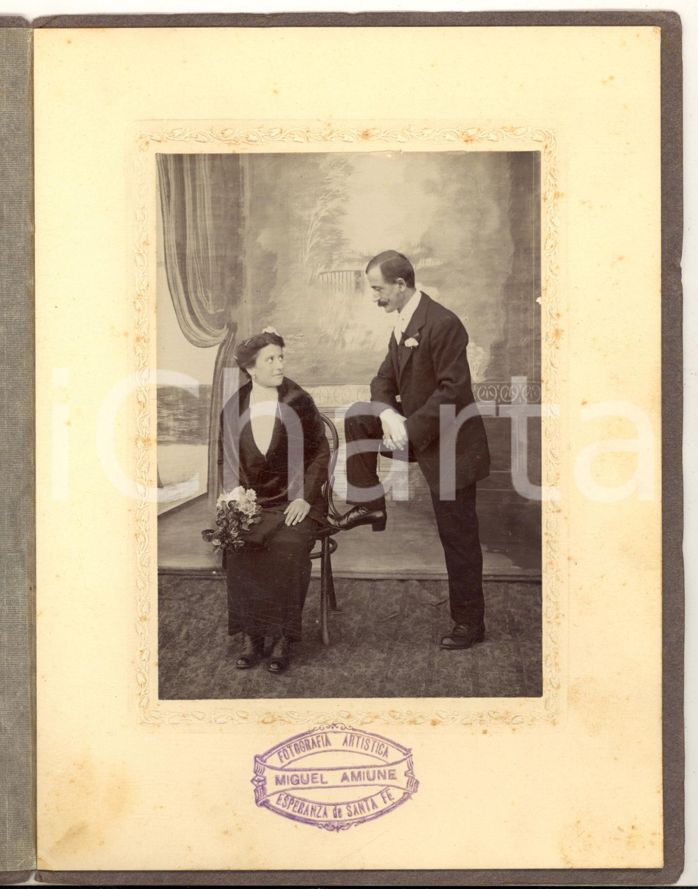1920 ca ESPERANZA (ARGENTINA) Nozze emigrati Amedeo PASSET - Maria STORELLO Foto