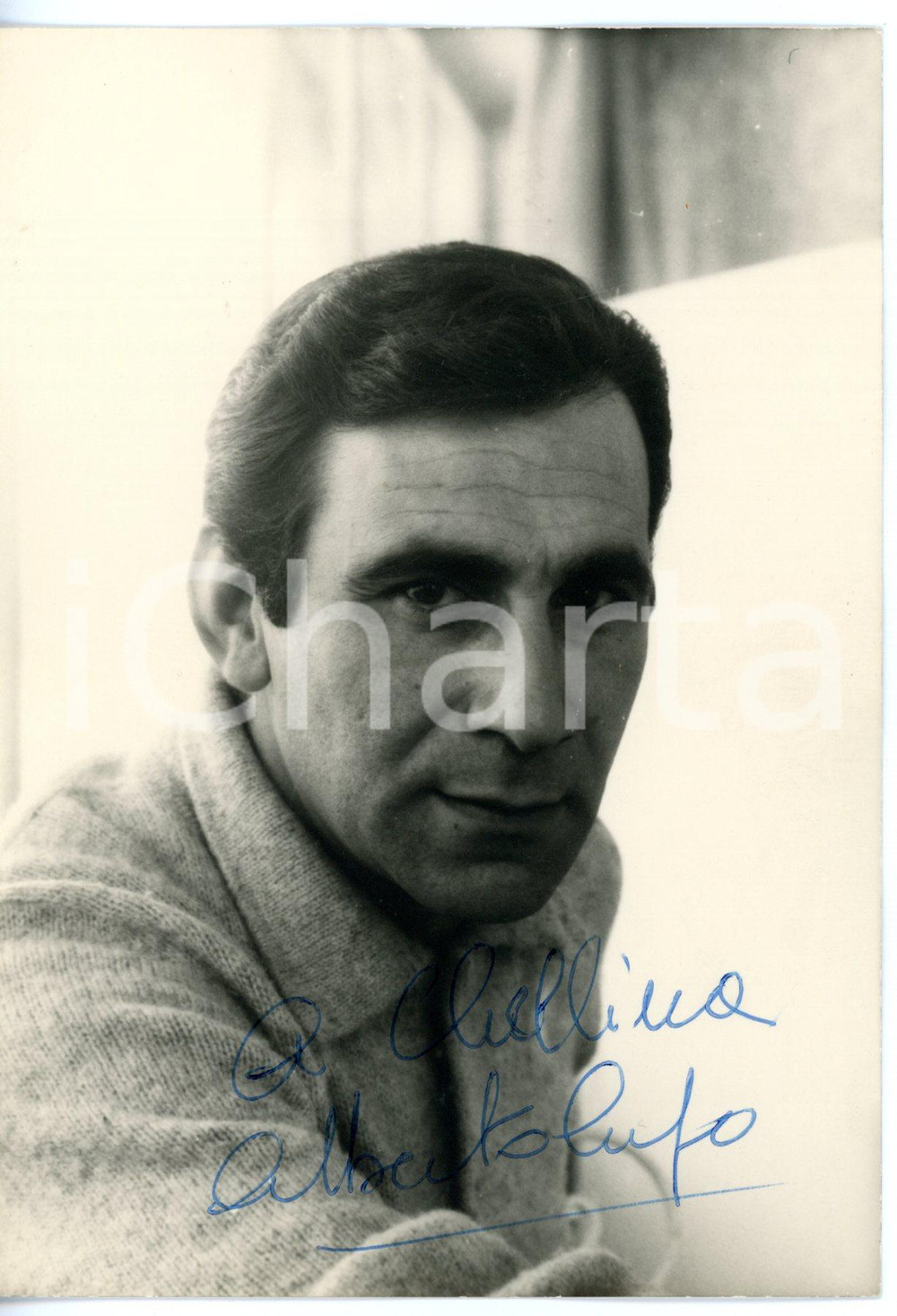 1965 ca CINEMA Attore Alberto LUPO (Alberto ZOBOLI) *Foto seriale con AUTOGRAFO