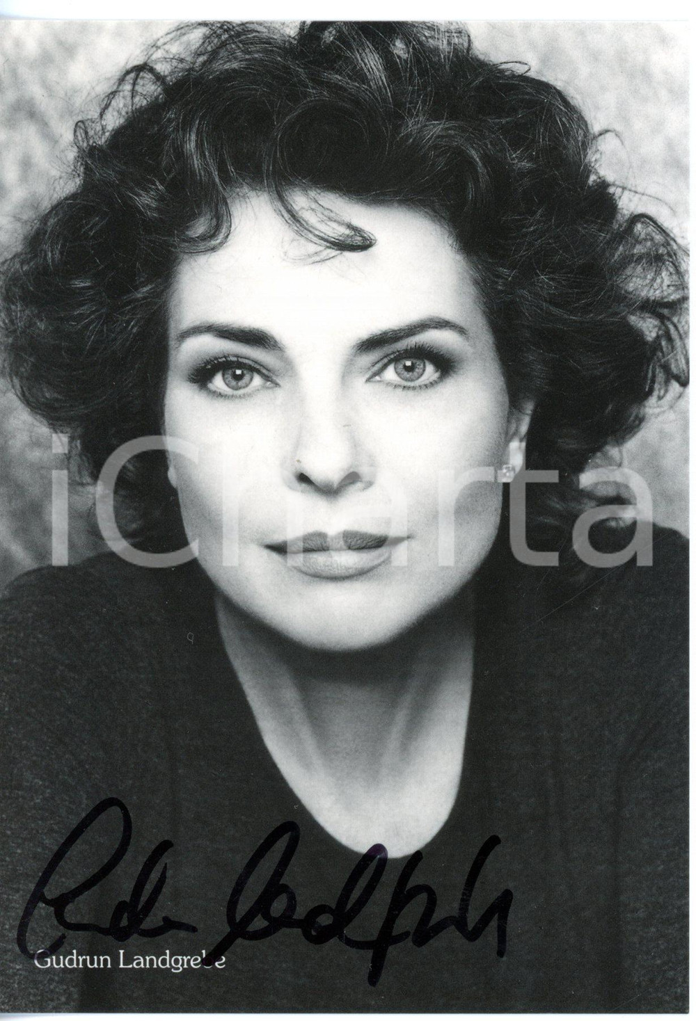 1980 ca CINEMA Attrice Gudrun LANDGREBE - Foto seriale con AUTOGRAFO 10x15 cm