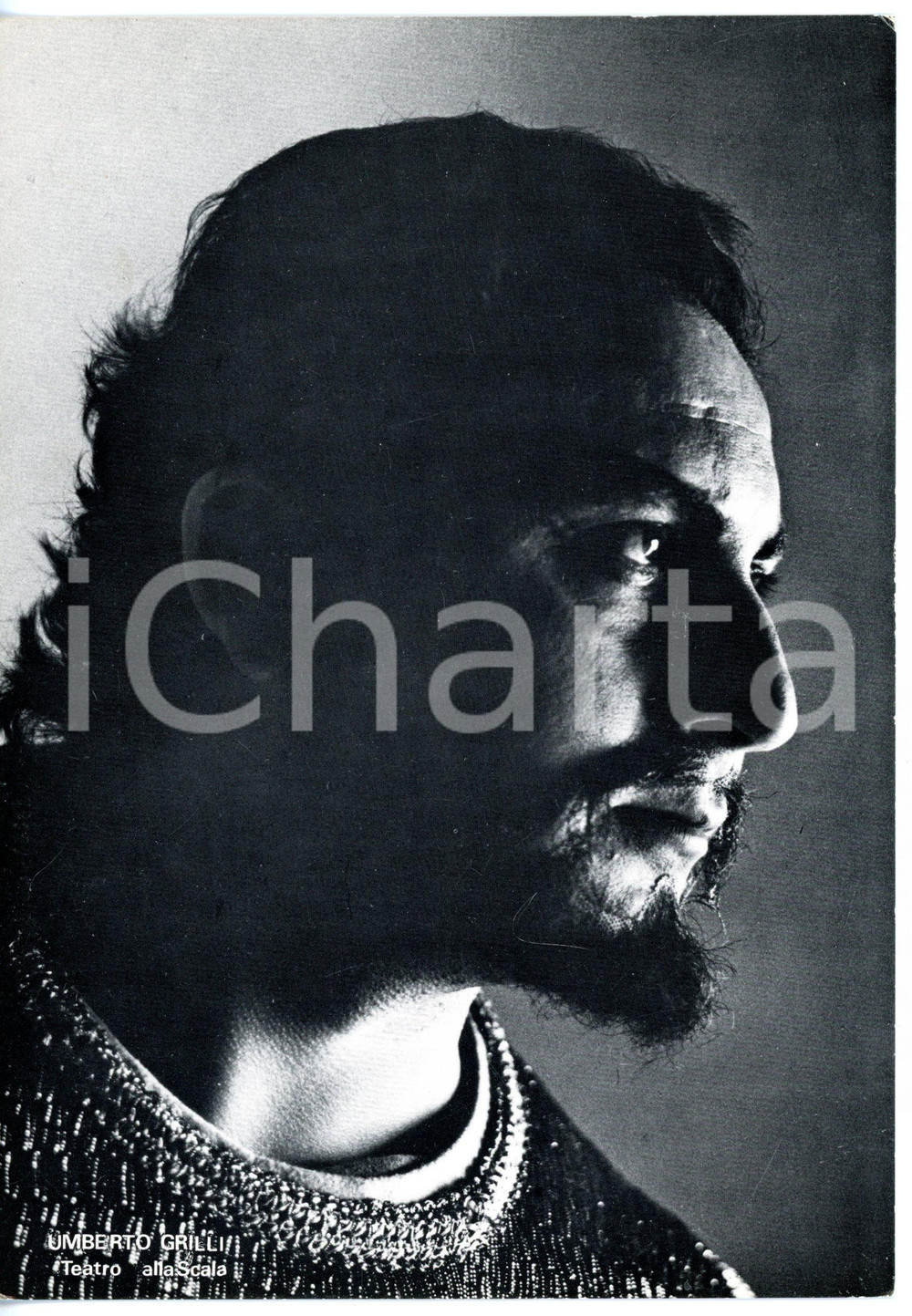 1975 ca MILANO LIRICA Tenore Umberto GRILLI - Ritratto *Fotografia seriale 15x21