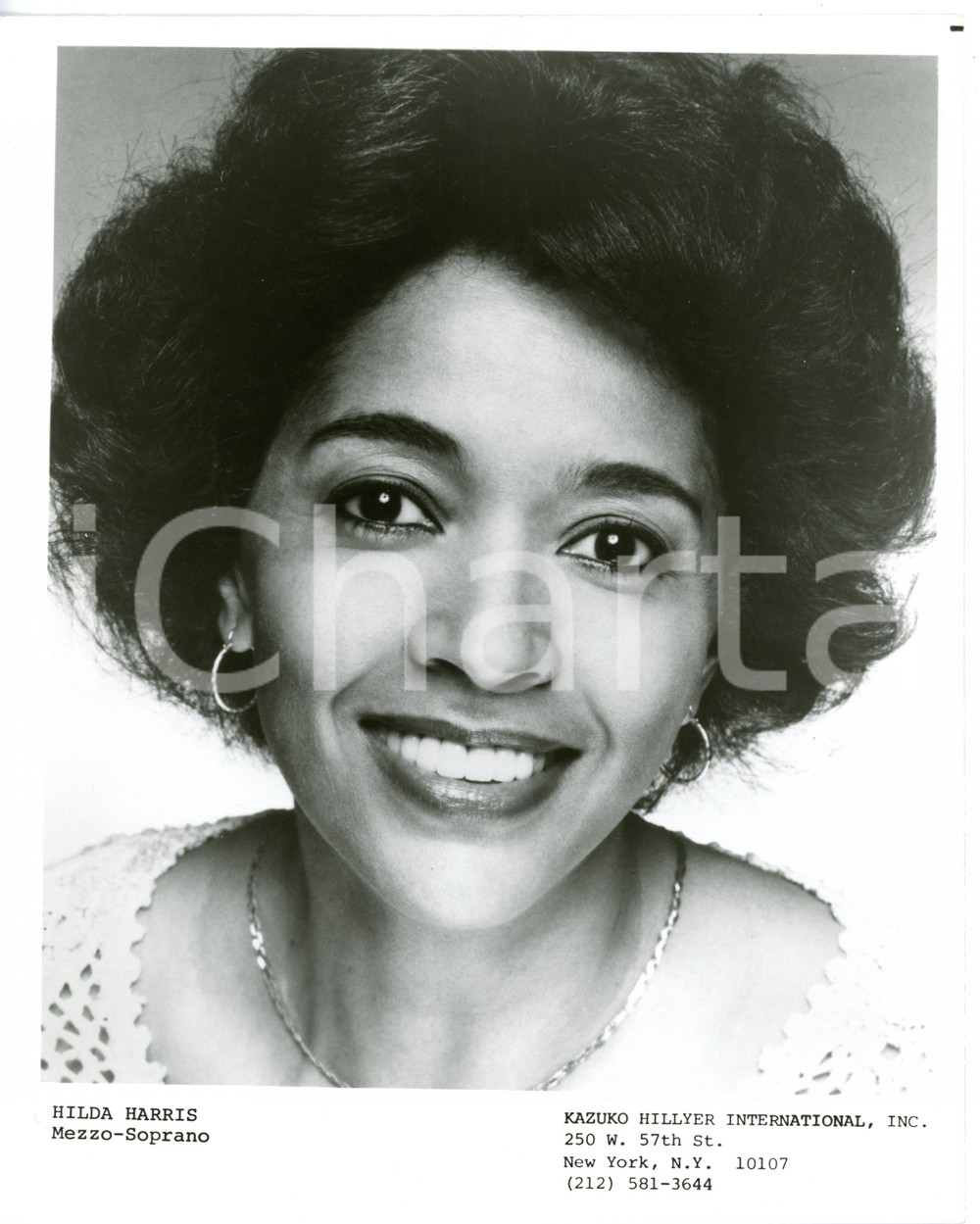 1975 ca NEW YORK LIRICA Mezzosoprano Hilda HARRIS - Ritratto *Foto seriale 20x25