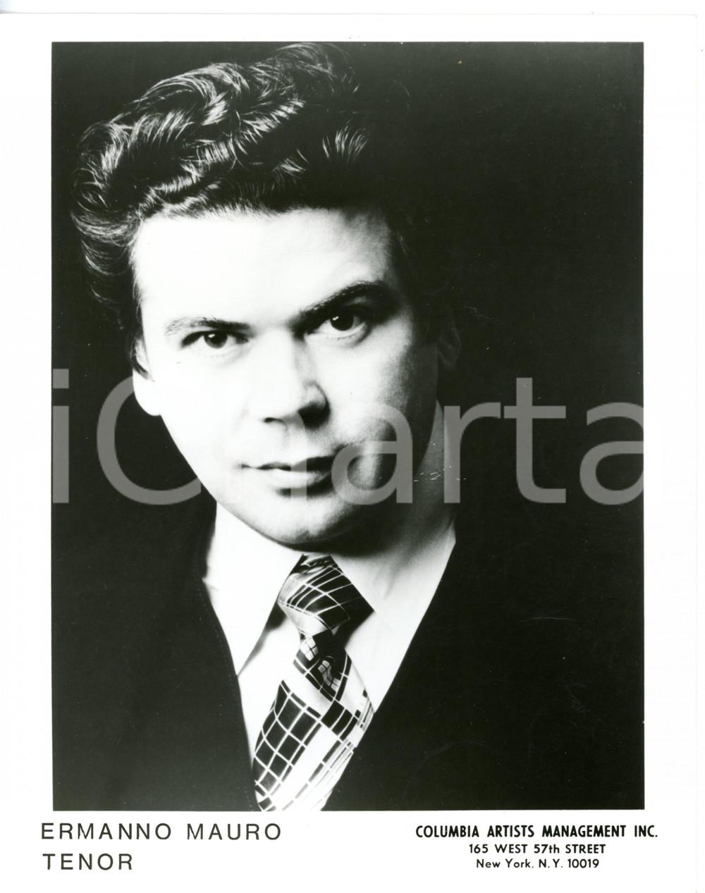 1970 ca NEW YORK LIRICA Tenore Ermanno MAURO *Foto seriale COLUMBIA 20x25 cm