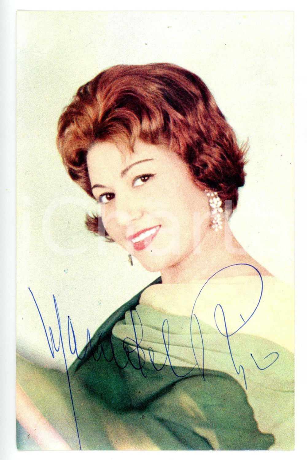1961 MUSICA Cantante Mara DEL RIO - Foto seriale MEAZZI con AUTOGRAFO