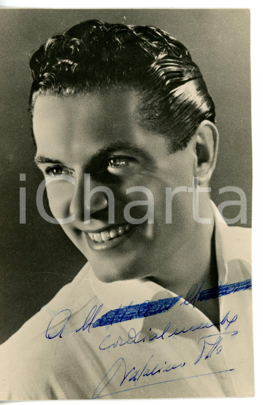 1940 ca MUSICA Cantante Otto NATALINO - Fotocartolina con AUTOGRAFO