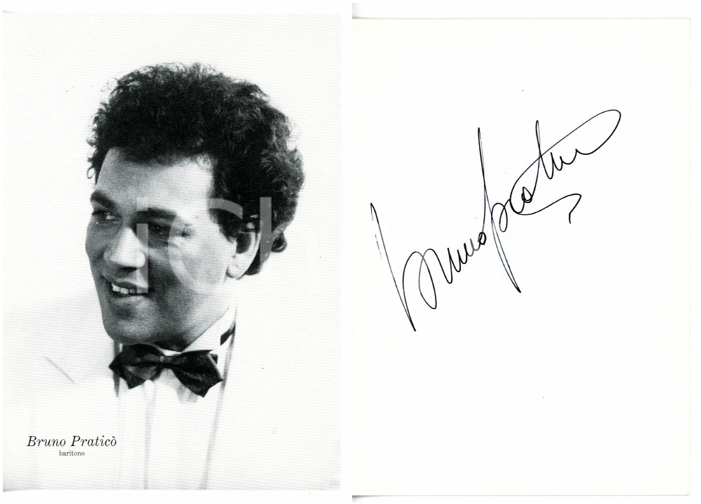1985 ca LIRICA Basso-baritono Bruno PRATICÃ’ *Foto seriale con AUTOGRAFO (1) Foto seriale con autografo al verso.CONDIZIONI: GFORMATO: 12x17 cm     originale e autentica 1