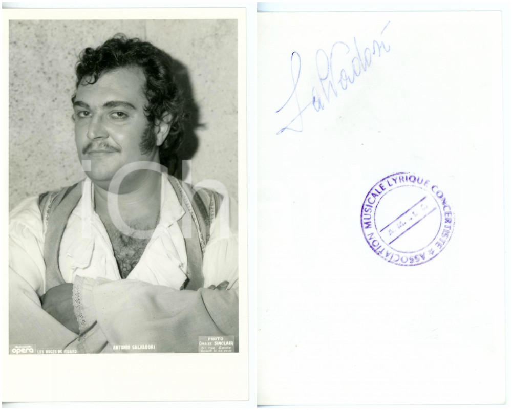 1985 ca LIRICA Baritono Antonio SALVADORI in "Le nozze di Figaro" *AUTOGRAFO