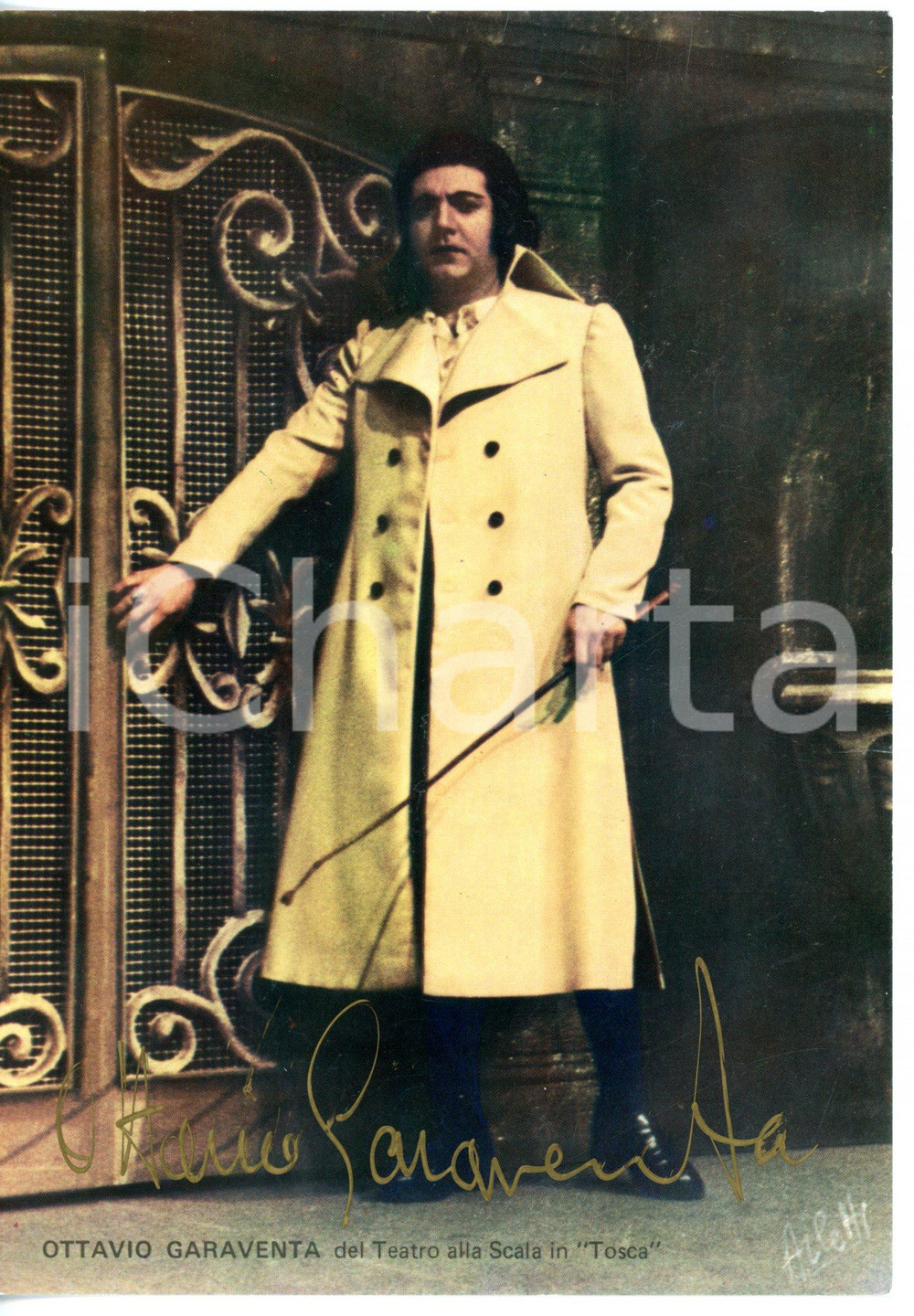 1975 ca MILANO LIRICA Tenore Ottavio GARAVENTA in "Tosca" - Foto con AUTOGRAFO Fotografia seriale con autografo.CONDIZIONI: GFORMATO: 12x17 cm     originale e autentica 1