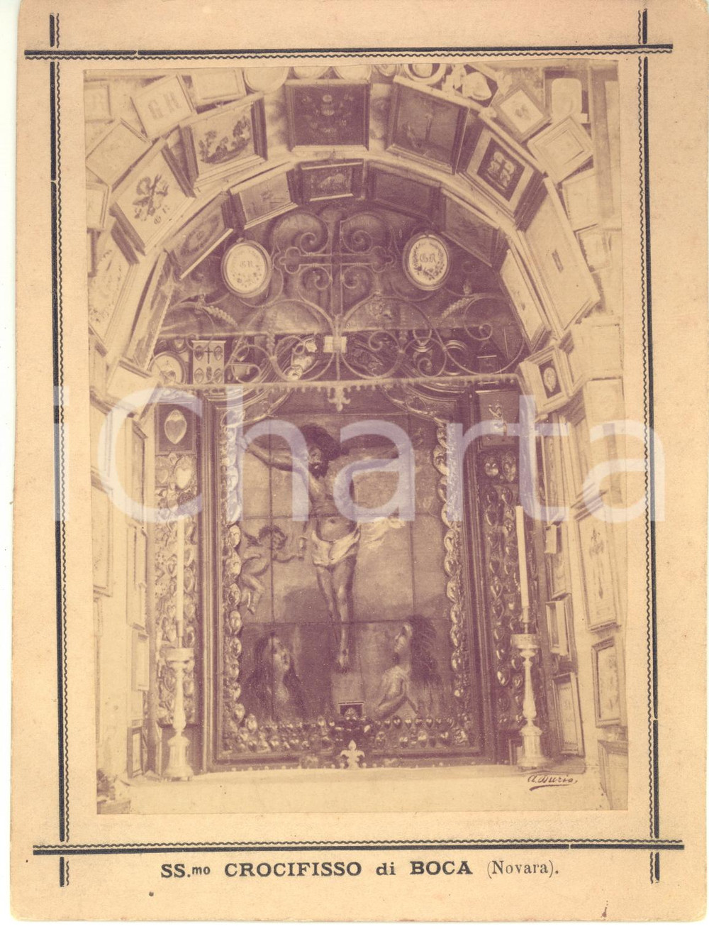 1880 ca BOCA Santuario del Santissimo Crocifisso - Particolare - Foto 14x19 cm