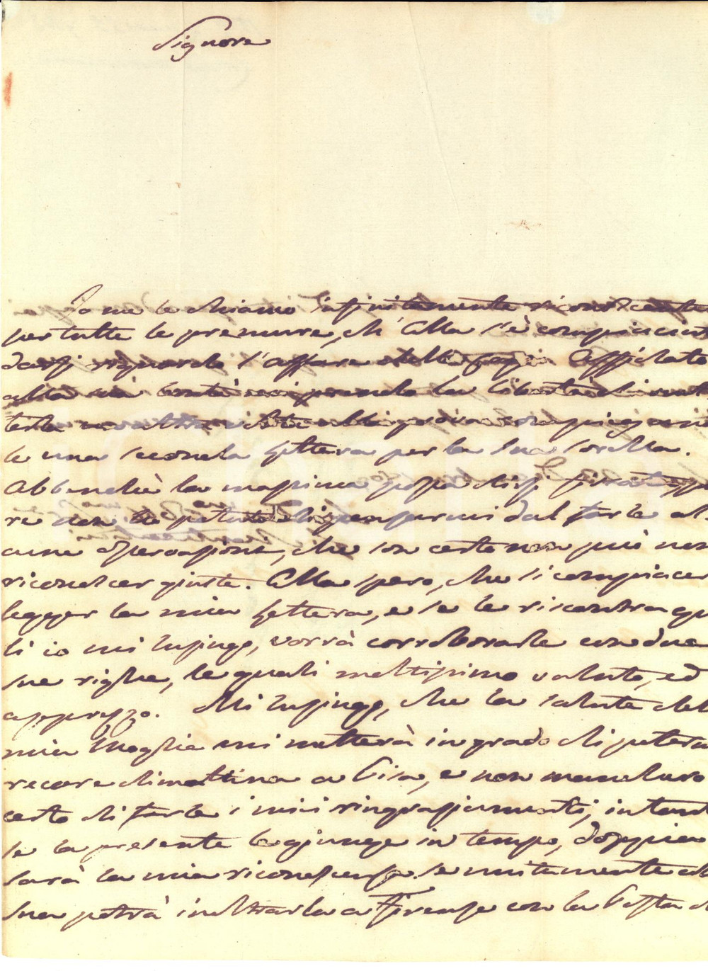 1809 LUCCA Marchese Lorenzo MONTECATINI a Giovanni Battista RUSCHI - Autografo