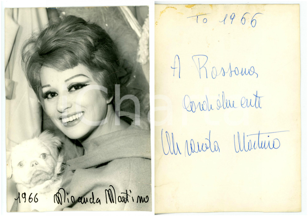1966 CINEMA Attrice Miranda MARTINO *Foto seriale con AUTOGRAFO - DANNEGGIATA
