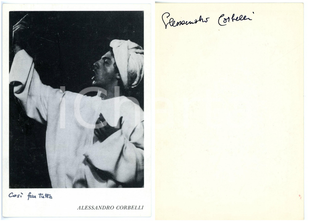 1975 ca LIRICA Baritono Alessandro CORBELLI in "Così fan tutte" *Foto AUTOGRAFO